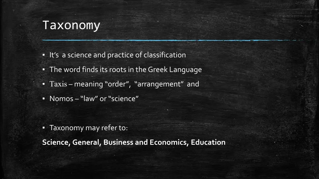 taxonomy