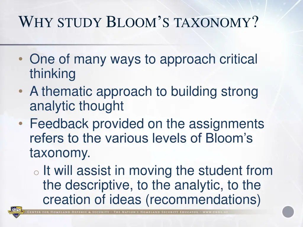 w hy study b loom s taxonomy