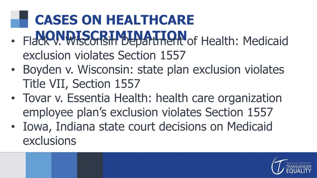 cases on healthcare nondiscrimination flack