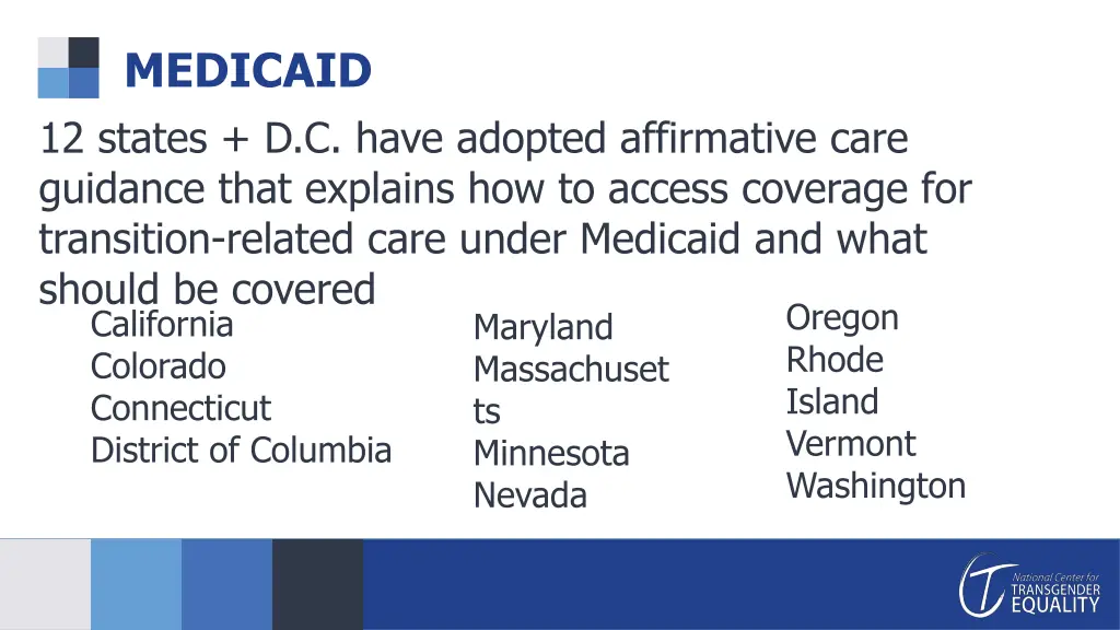 medicaid 12 states d c have adopted affirmative