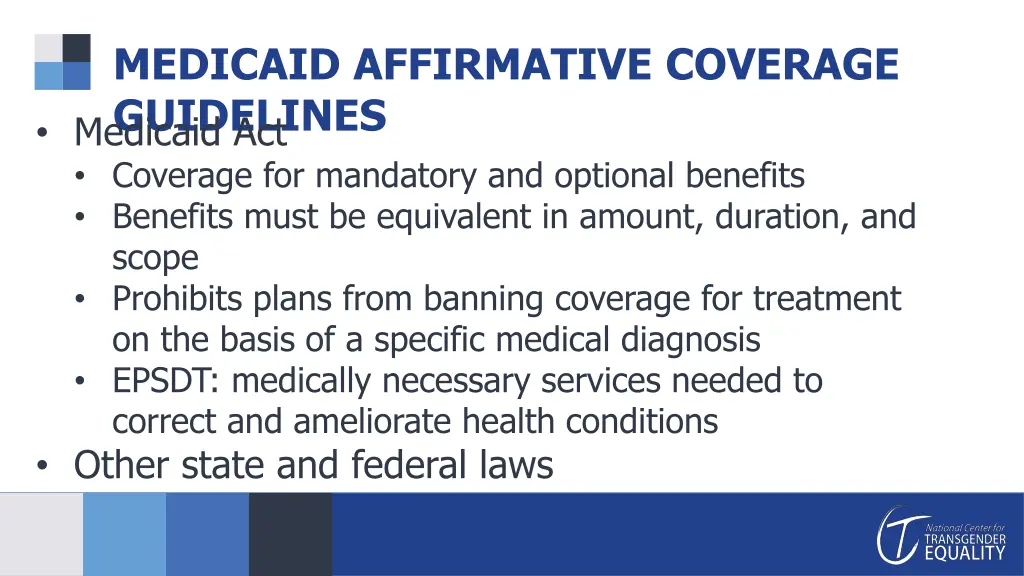 medicaid affirmative coverage guidelines medicaid