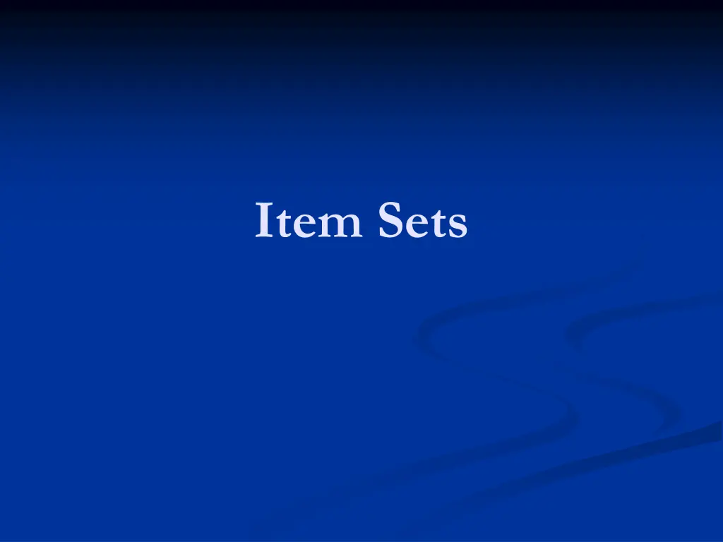 item sets