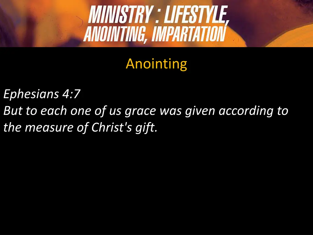 anointing