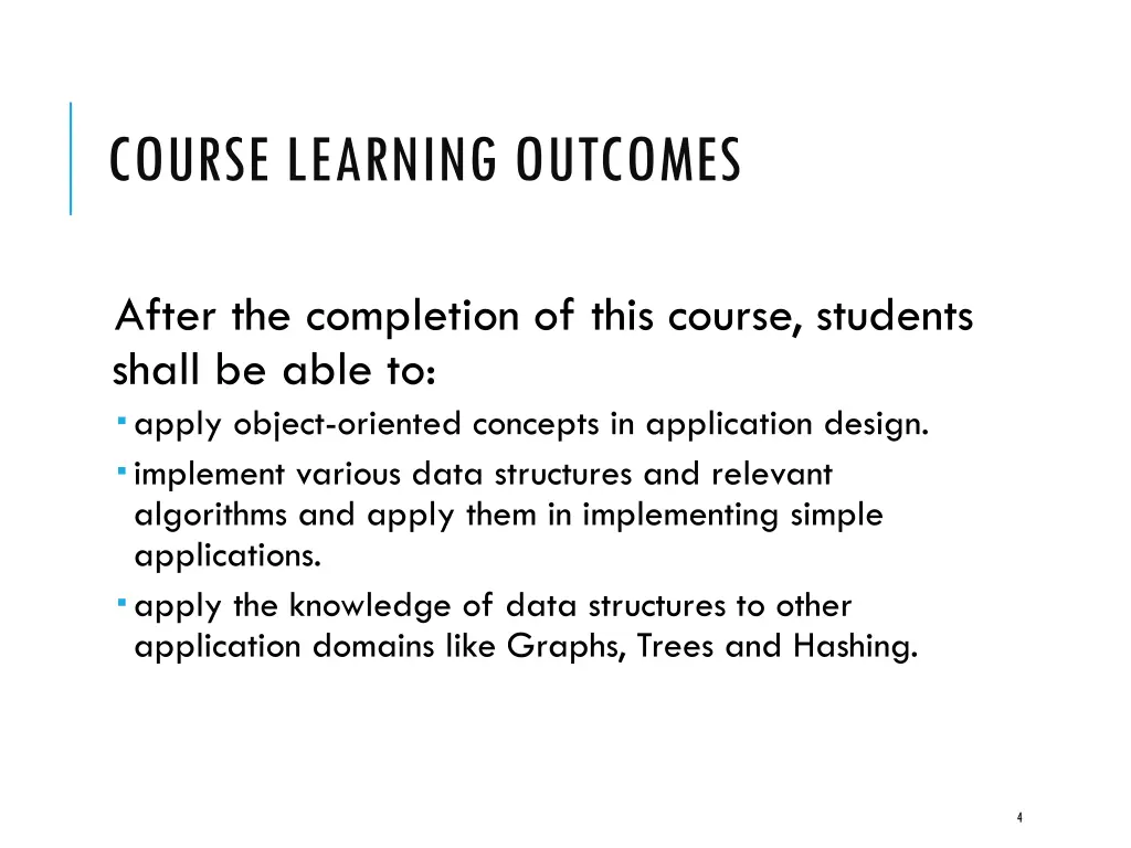 course learning outcomes