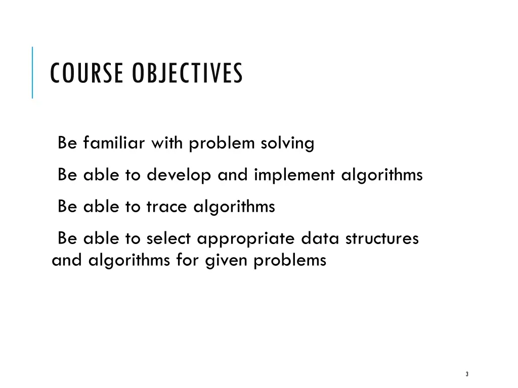 course objectives