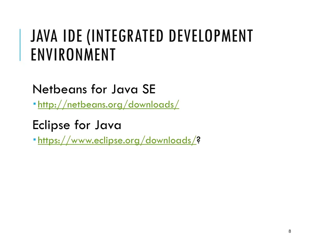 java ide integrated development environment