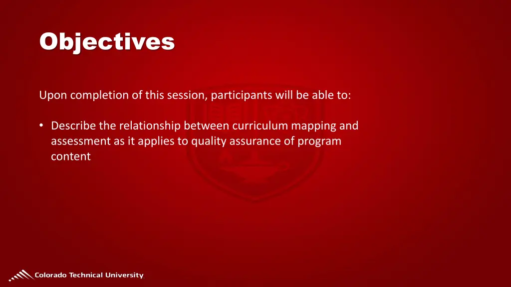 objectives