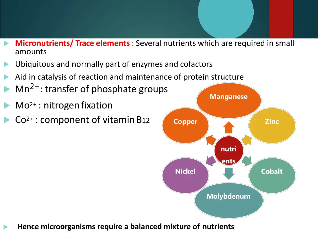 micronutrients trace elements several nutrients