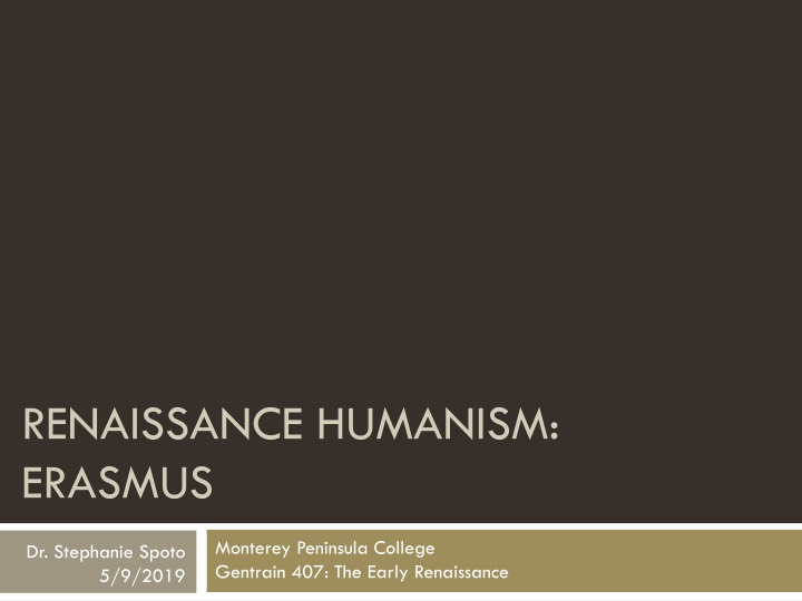 renaissance humanism erasmus