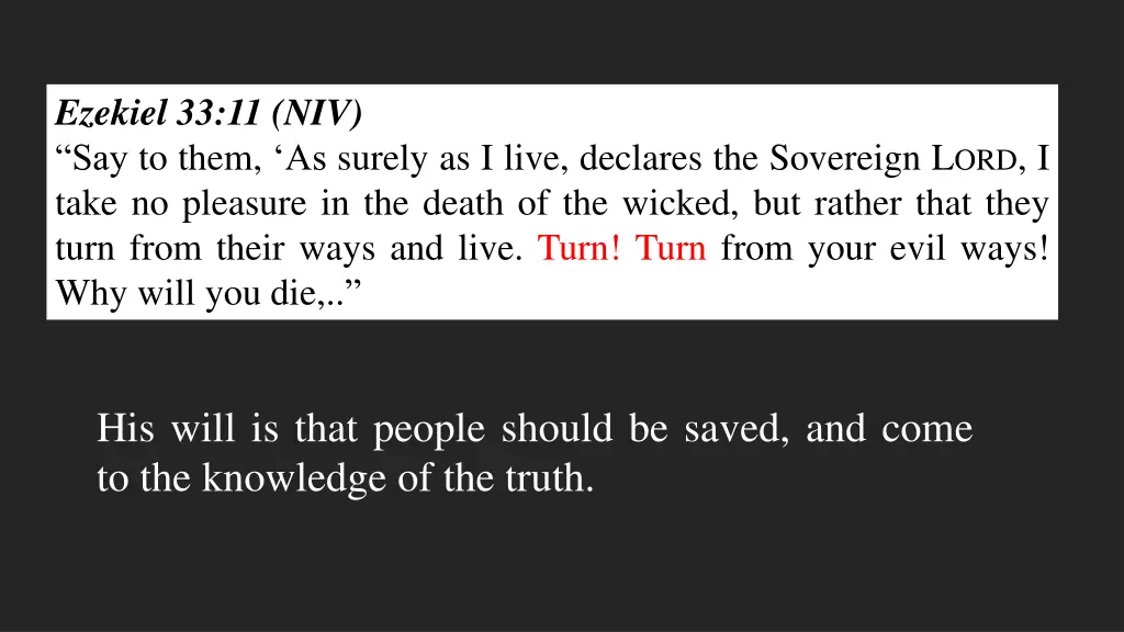 ezekiel 33 11 niv say to them as surely as i live