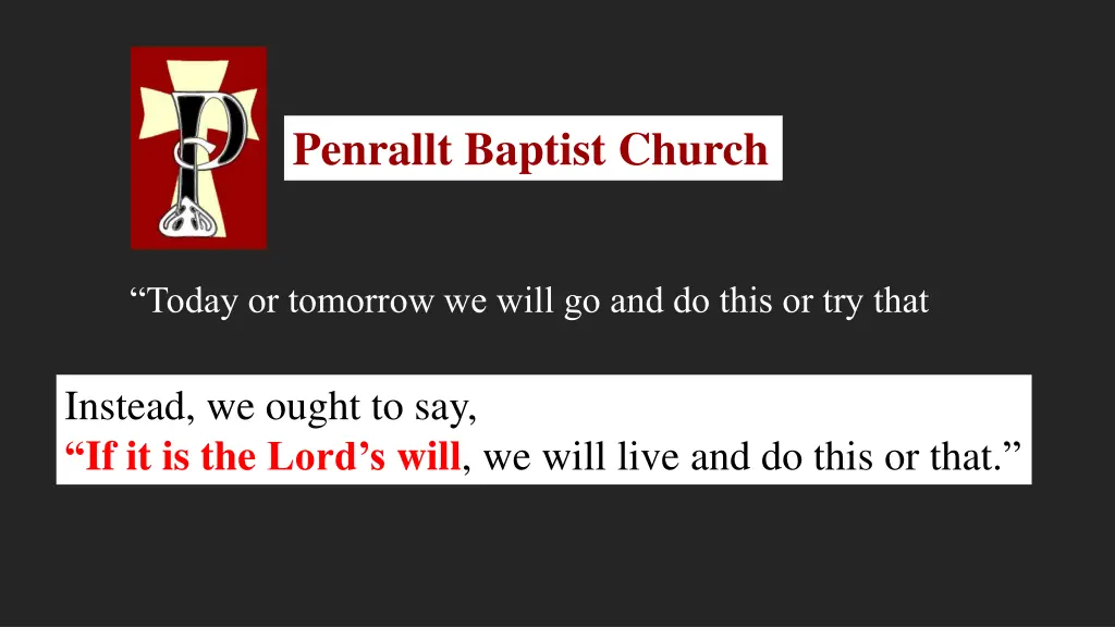 penrallt baptist church