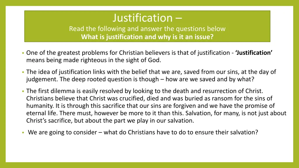 justification