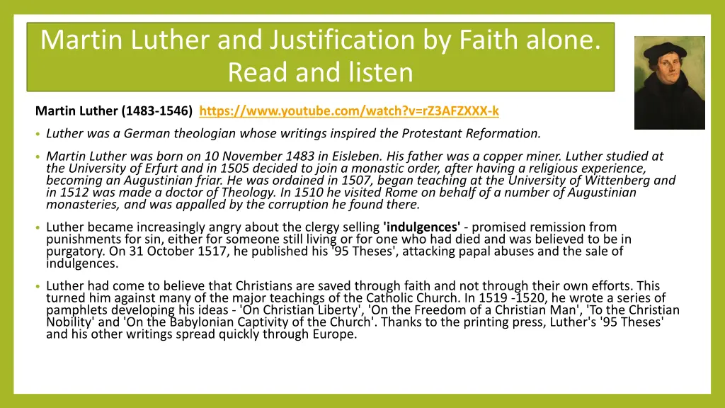 martin luther and justification by faith alone