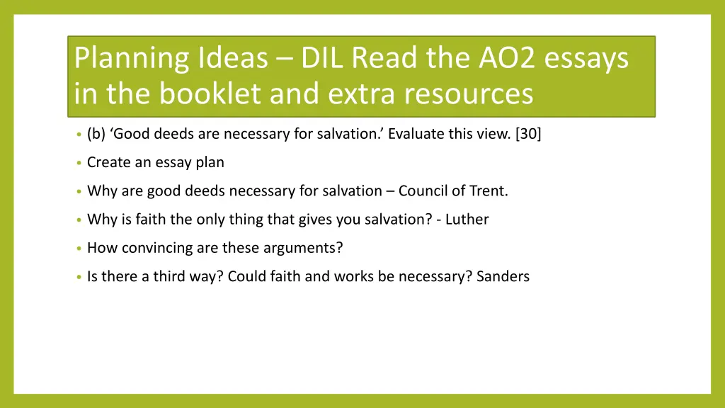 planning ideas dil read the ao2 essays