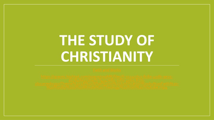 the study of christianity