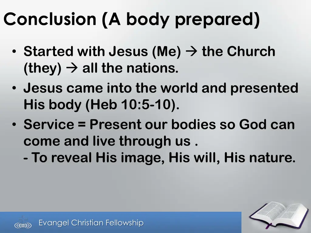 conclusion a body prepared