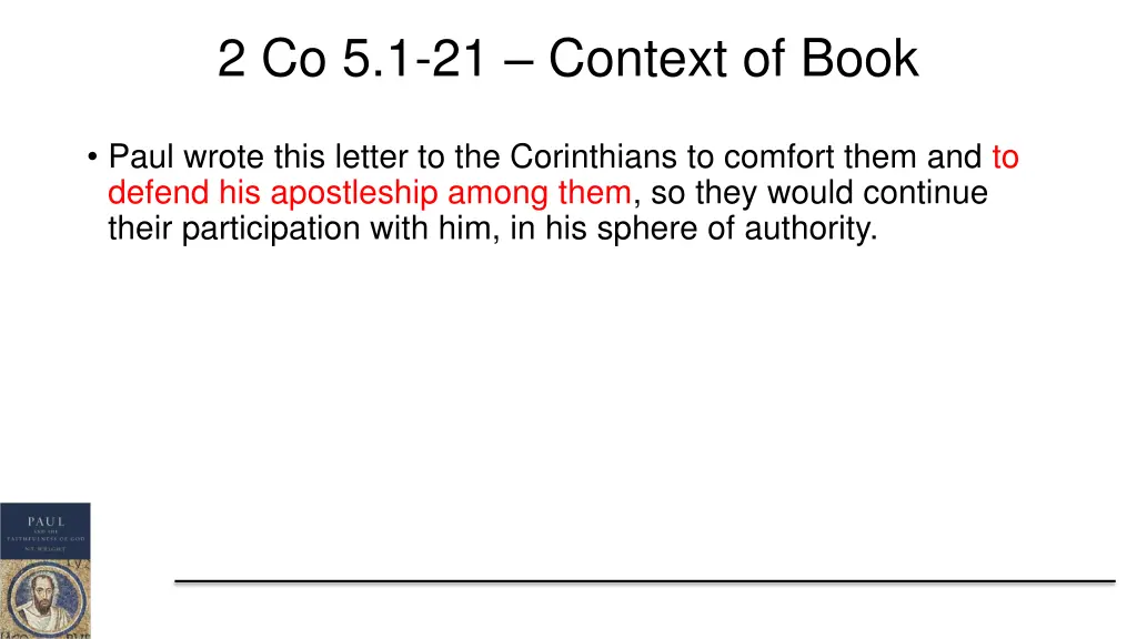 2 co 5 1 21 context of book 1