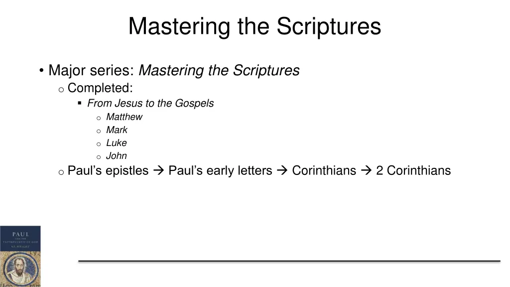 mastering the scriptures