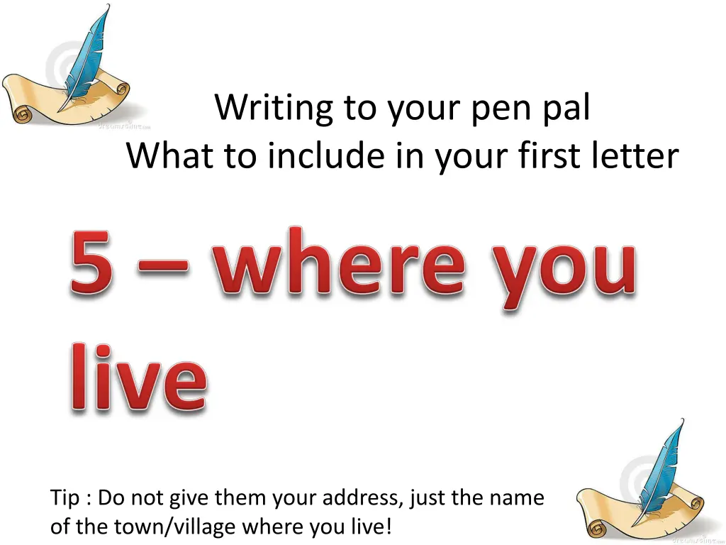 writing to your pen pal what to include in your 4