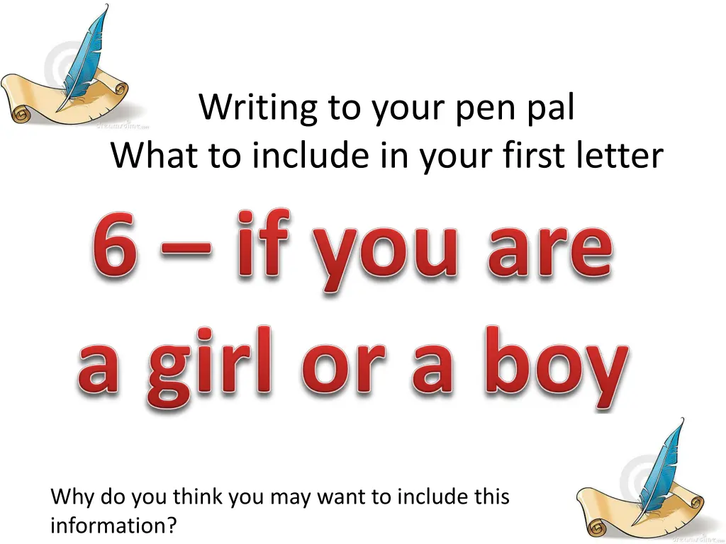 writing to your pen pal what to include in your 5