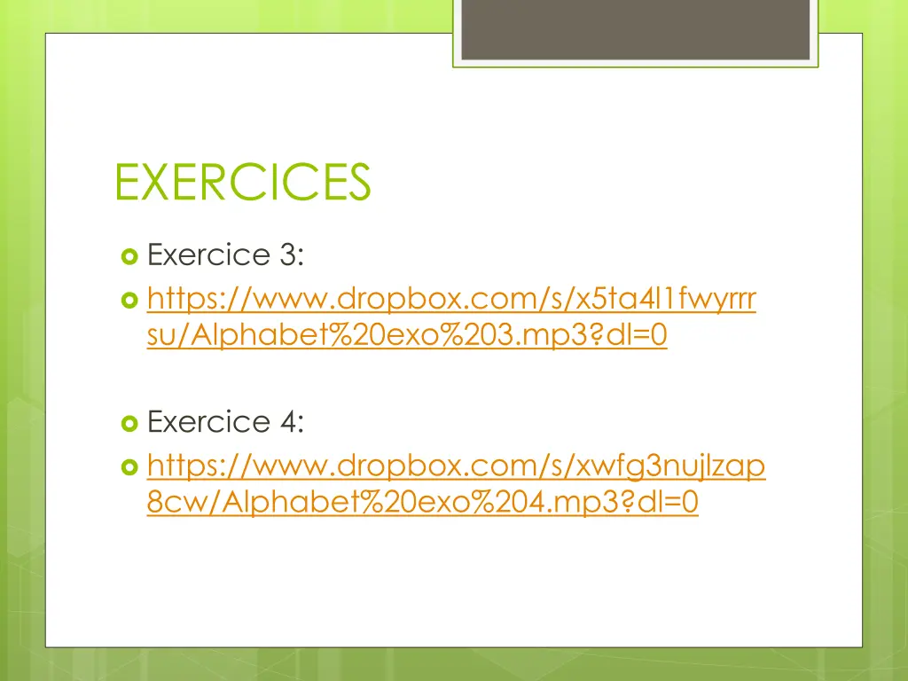 exercices