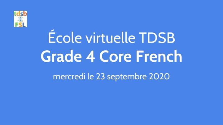 cole virtuelle tdsb grade 4 core french