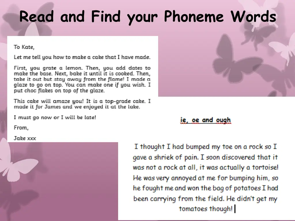 read and find your phoneme words