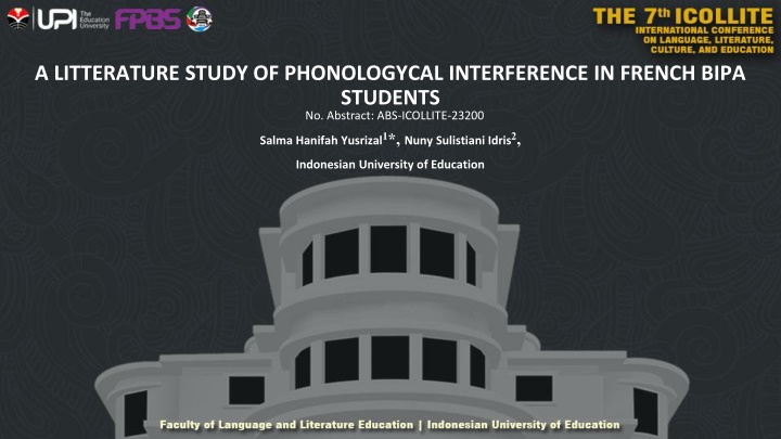 a litterature study of phonologycal interference