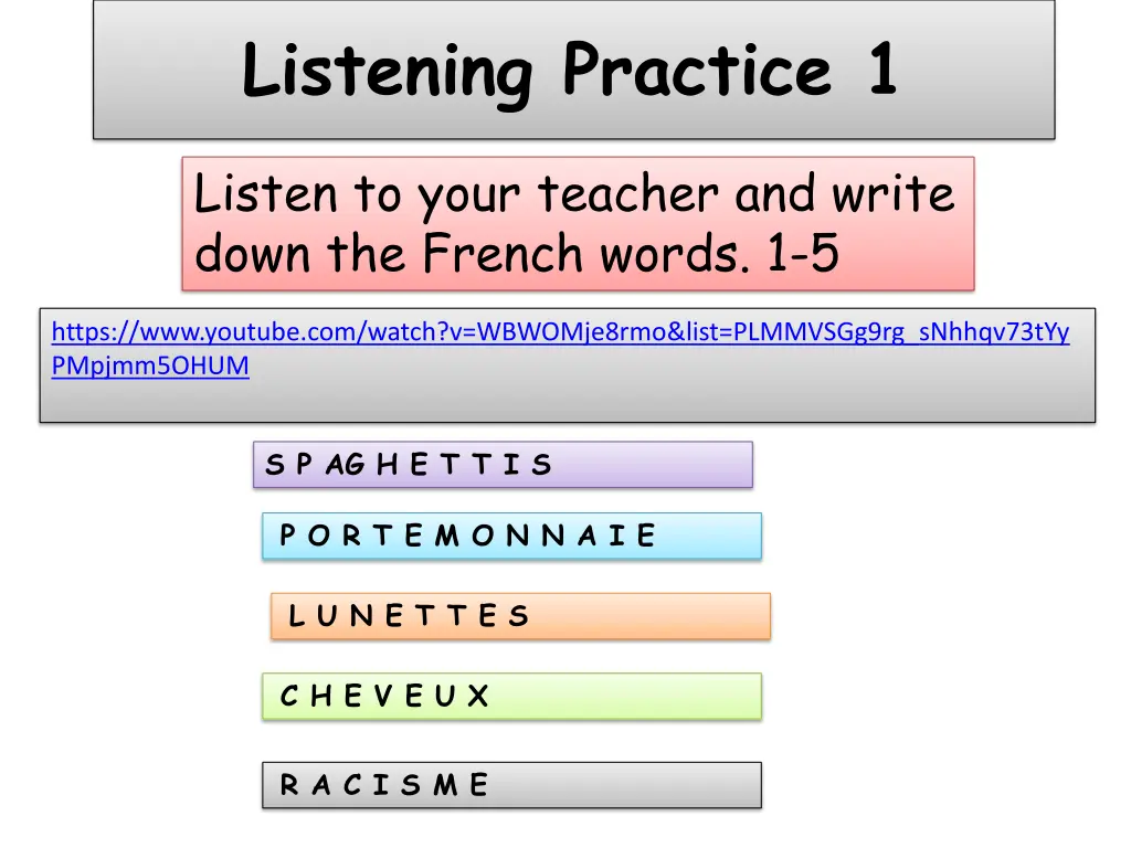 listening practice 1