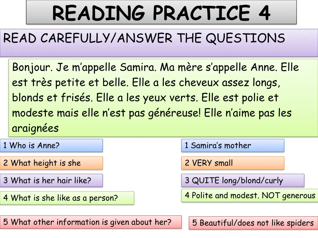 reading practice 4 read carefully answer