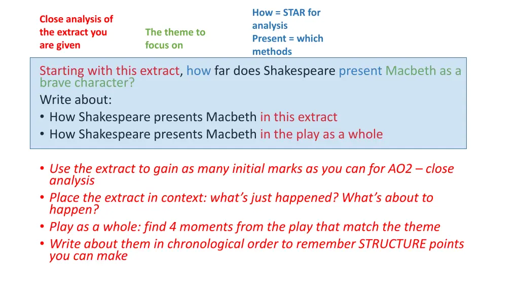 how star for analysis present which methods 1