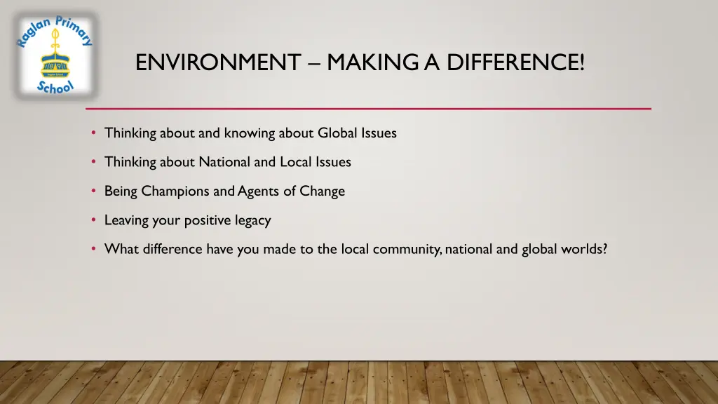 environment making a difference