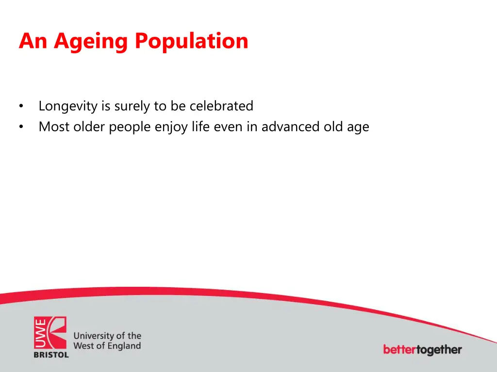 an ageing population 1