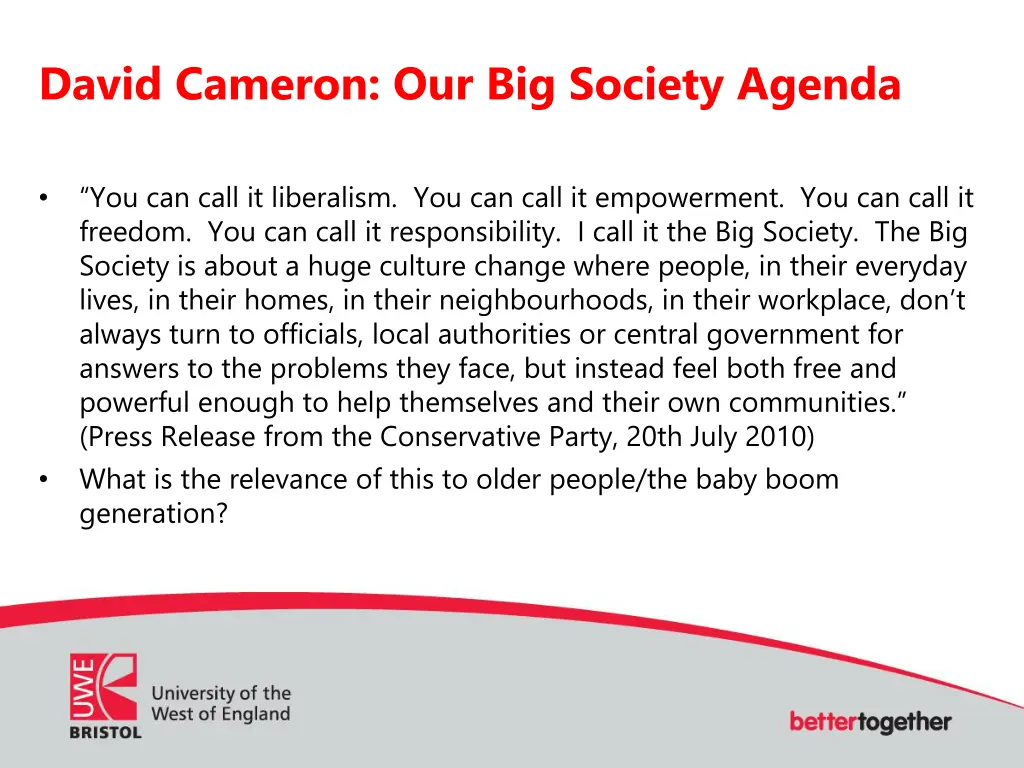 david cameron our big society agenda