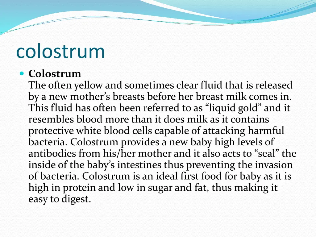 colostrum