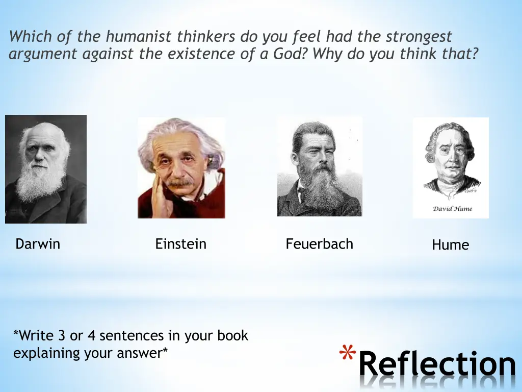 which of the humanist thinkers do you feel