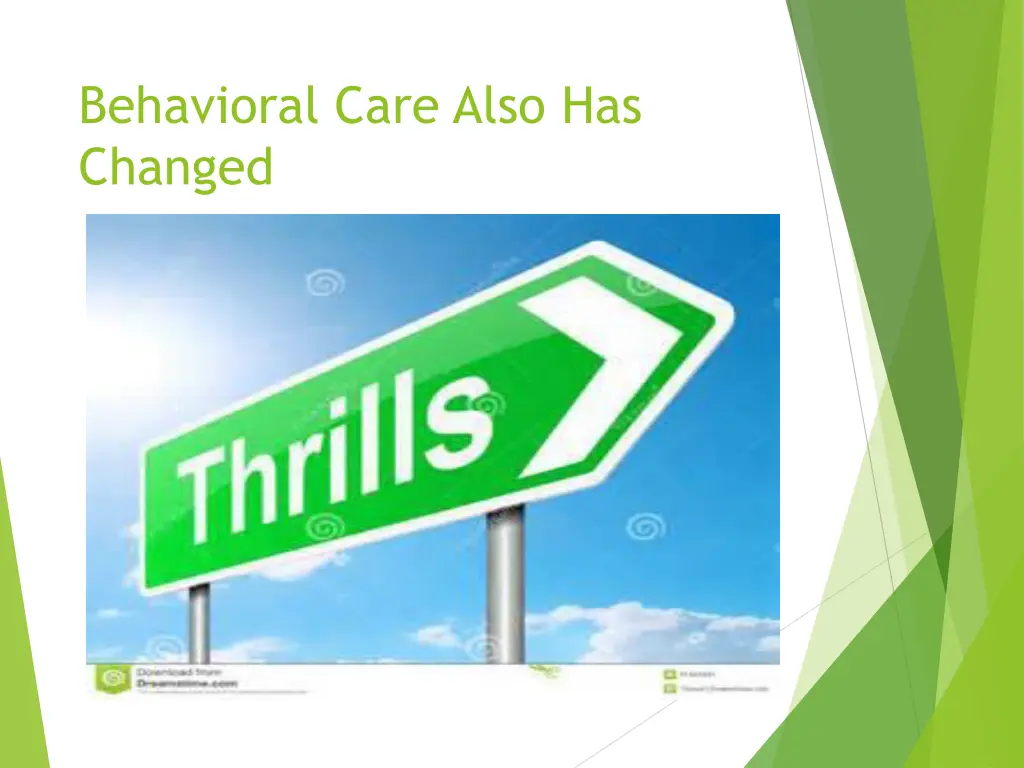 behavioral care also has changed