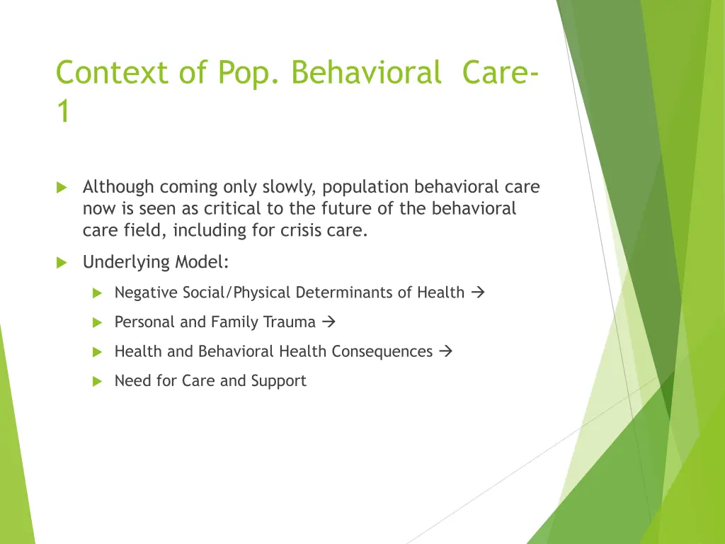 context of pop behavioral care 1