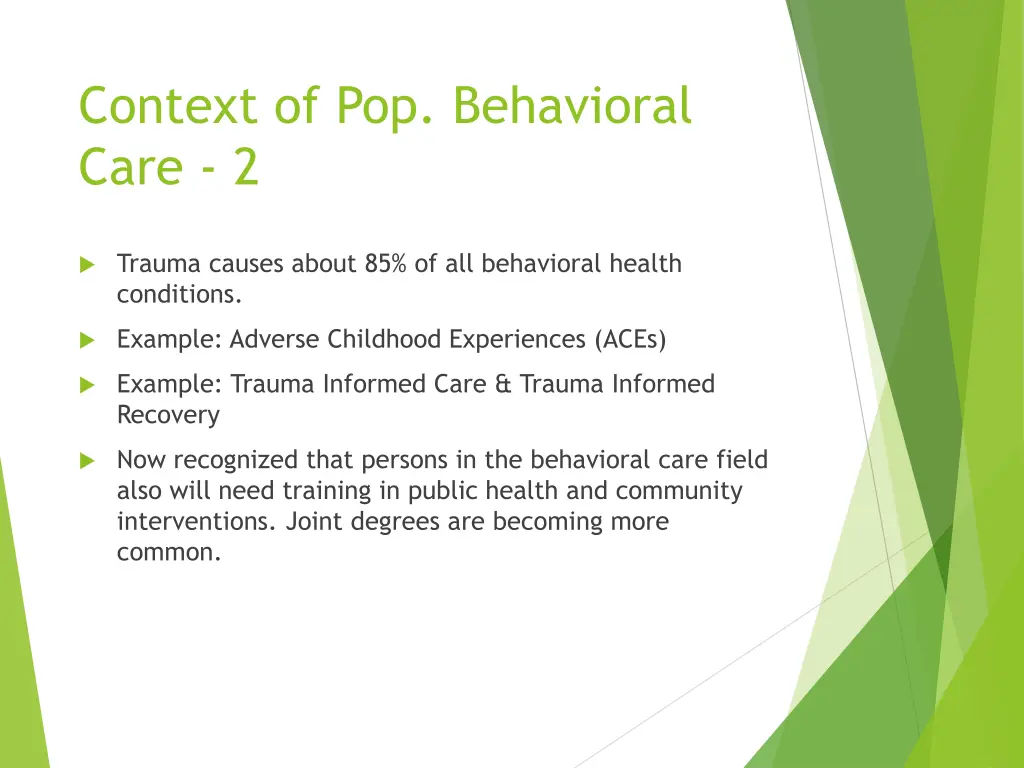 context of pop behavioral care 2