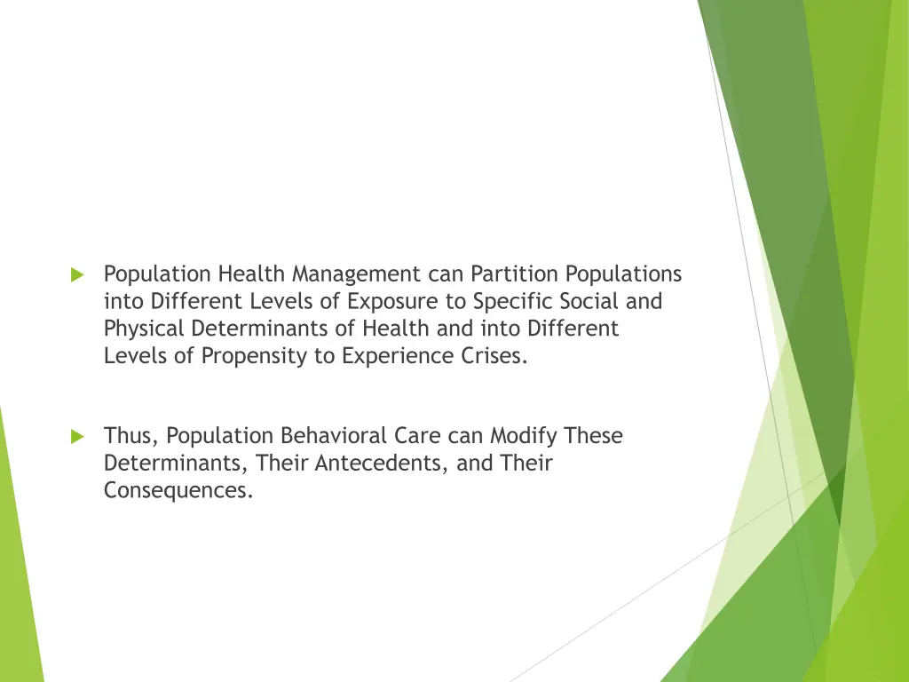 population health management can partition