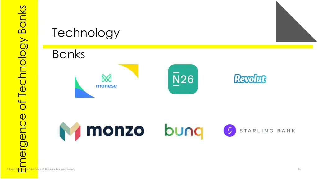 emergence of technology banks