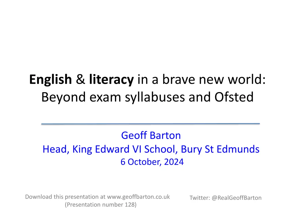 english literacy in a brave new world beyond exam