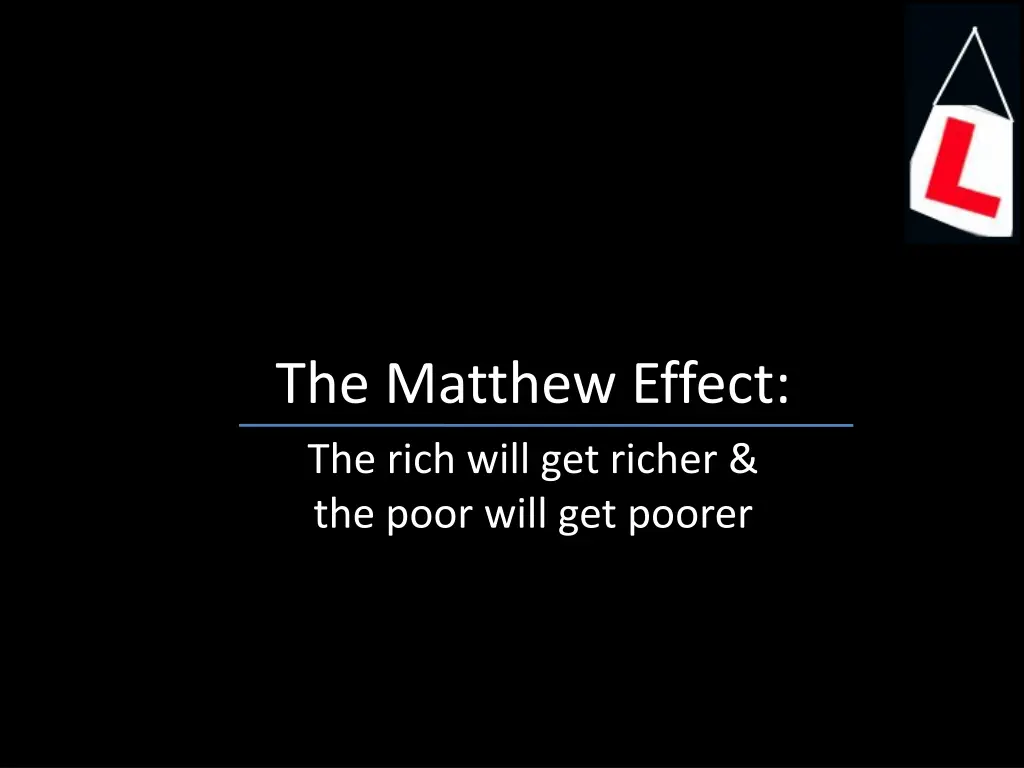 the matthew effect the rich will get richer