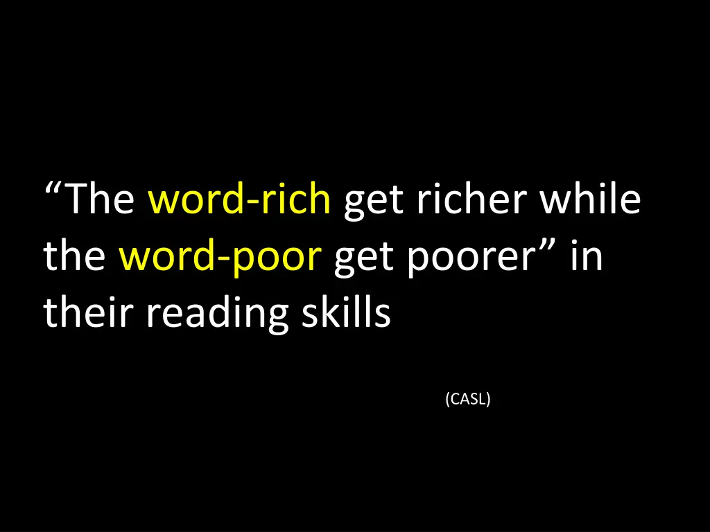 the word rich get richer while the word poor