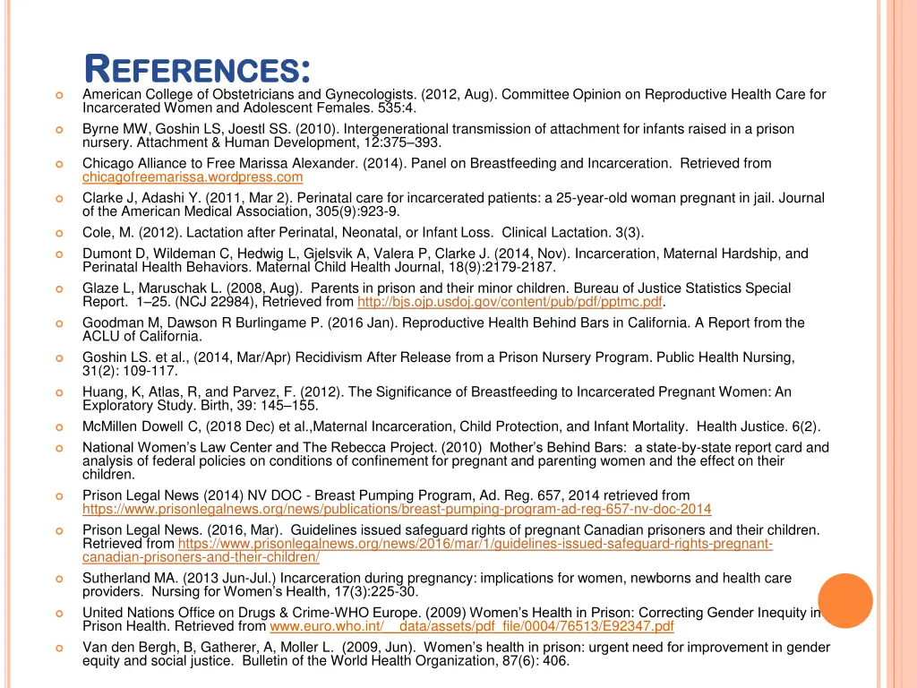 r r eferences eferences american college