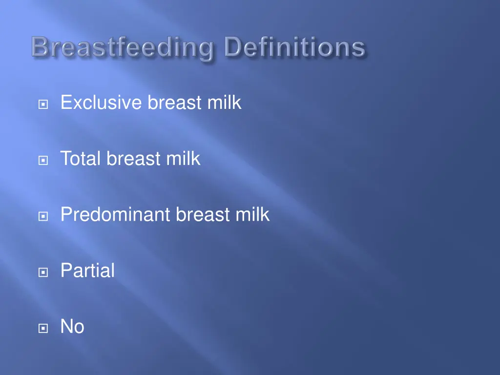 exclusive breast milk