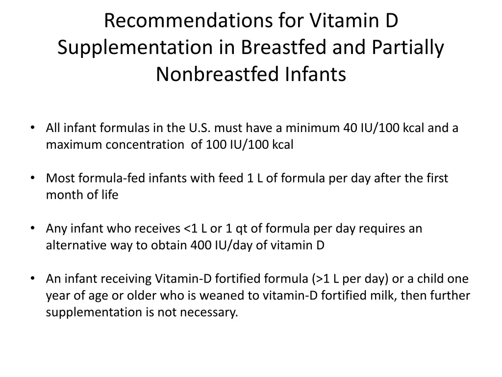 recommendations for vitamin d supplementation 1