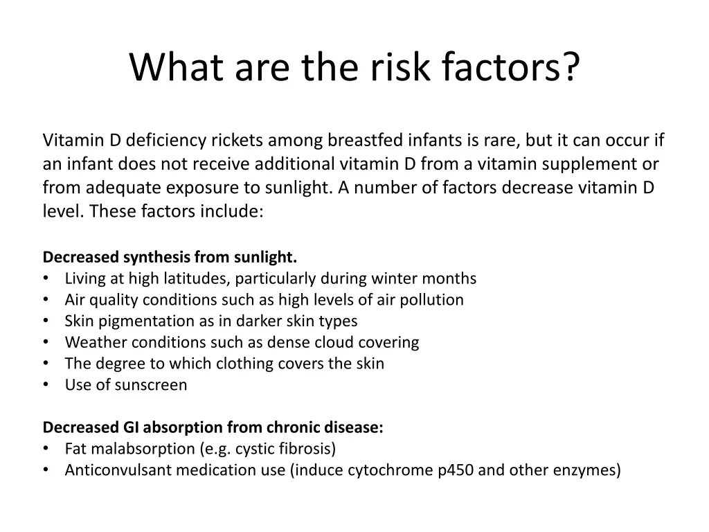 what are the risk factors