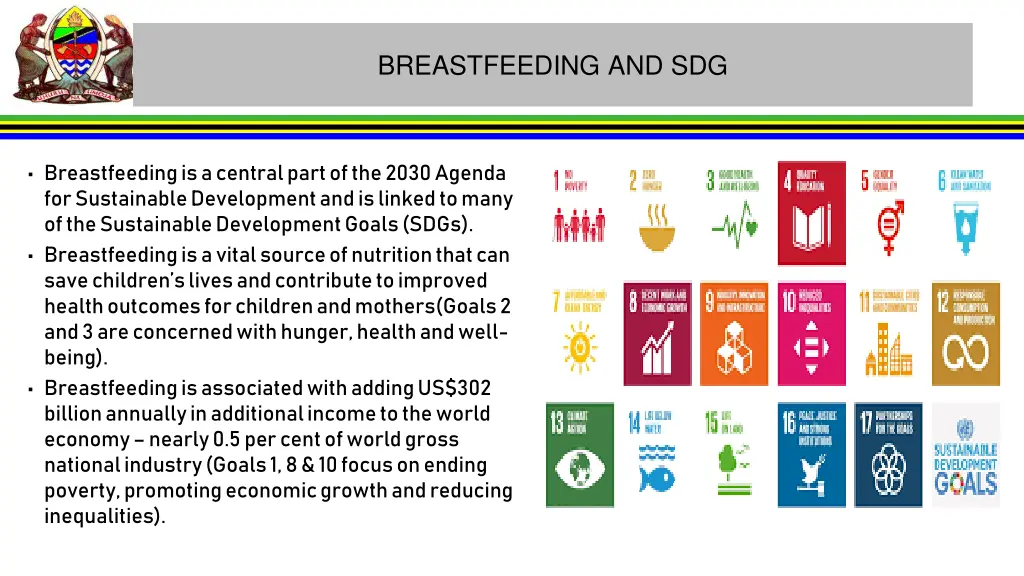 breastfeeding and sdg