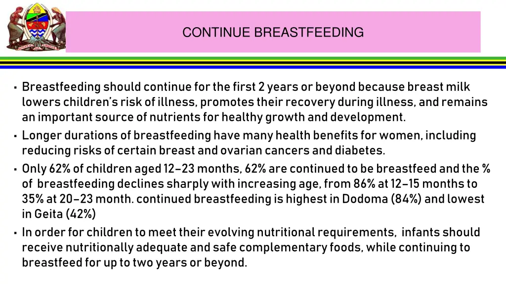 continue breastfeeding